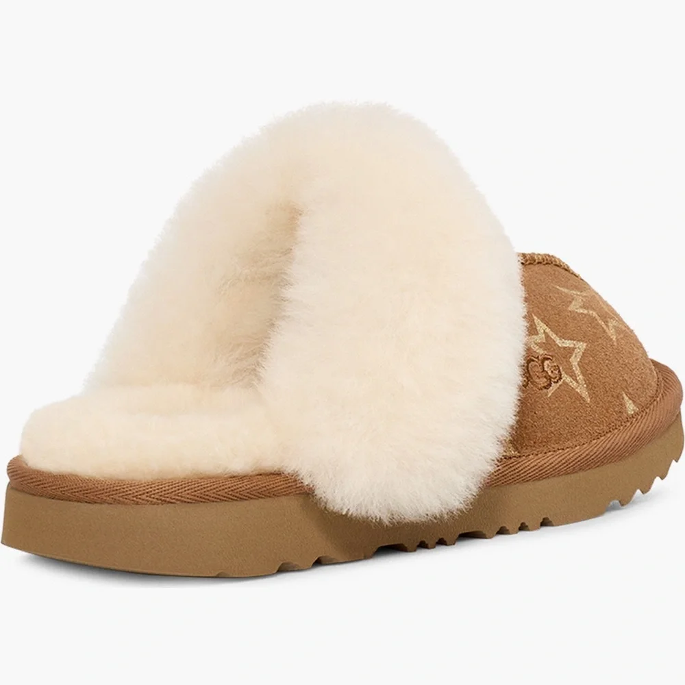 UGG® Kids' Cozy II Iridescent Stars Genuine Shearling Slipper